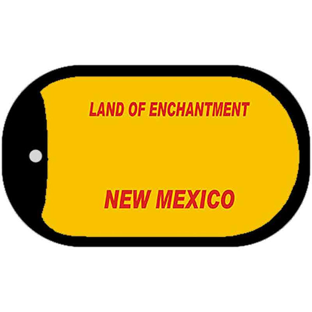 New Mexico Yellow Blank Wholesale Dog Tag Necklace