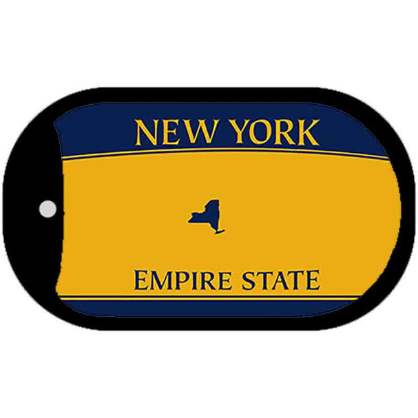 New York Yellow Blank Wholesale Dog Tag Necklace