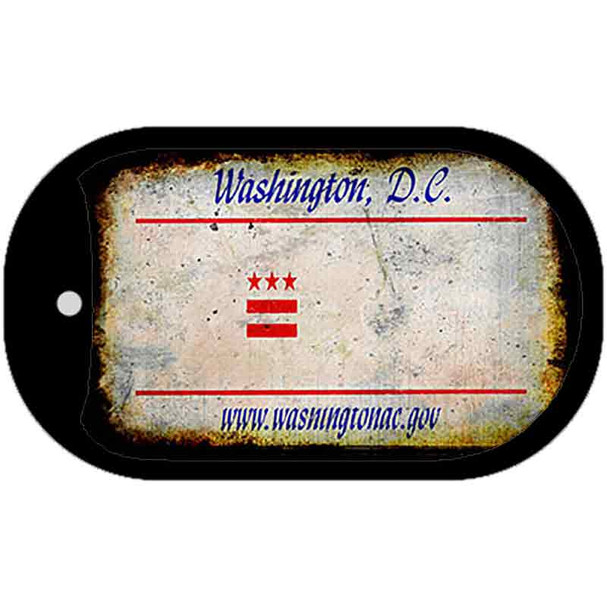 Washington DC Rusty Blank Wholesale Dog Tag Necklace