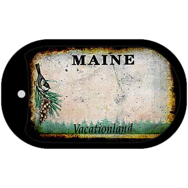 Maine Rusty Blank Wholesale Dog Tag Necklace