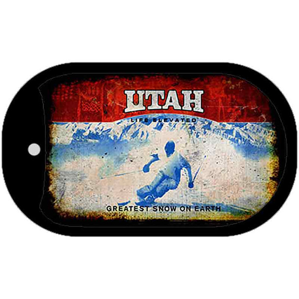 Utah Rusty Blank Wholesale Dog Tag Necklace