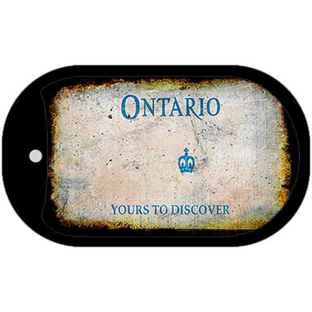 Ontario Canada Rusty Blank Wholesale Dog Tag Necklace