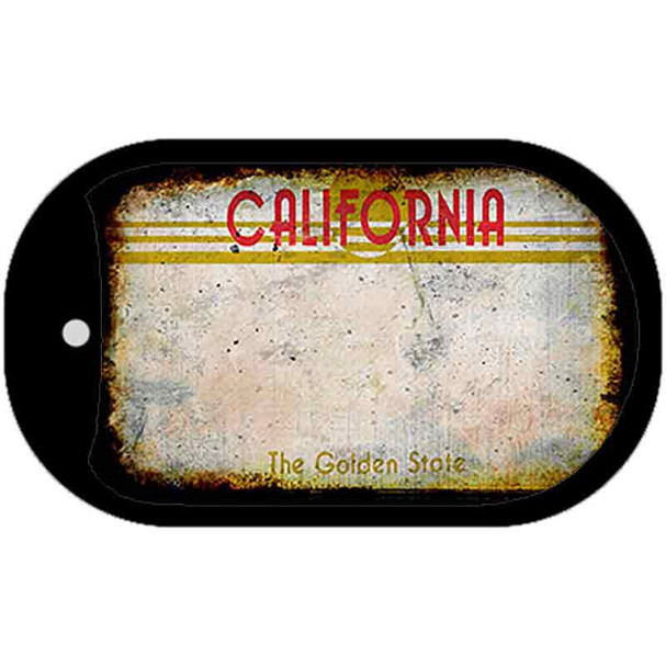 California Golden State Plate Rusty Blank Wholesale Dog Tag Necklace