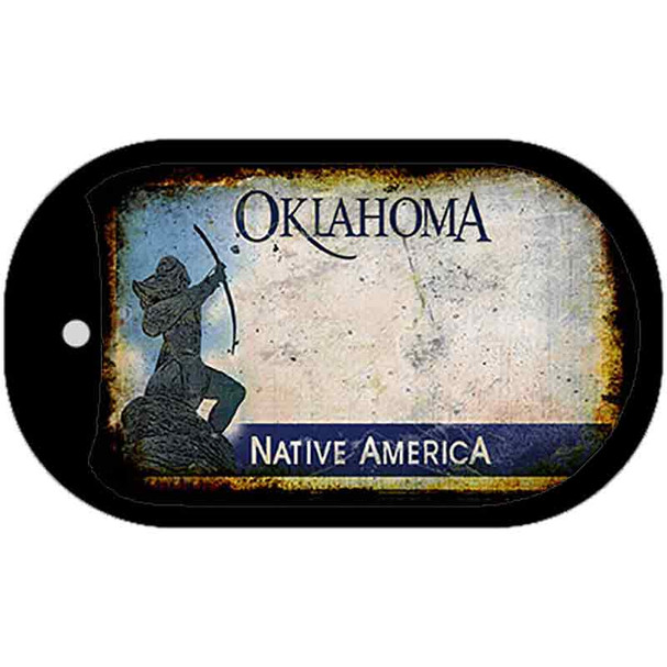 Oklahoma Rusty Blank Wholesale Dog Tag Necklace DT-8205