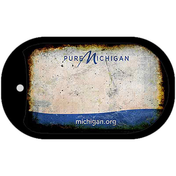 Pure Michigan Rusty Blank Wholesale Dog Tag Necklace