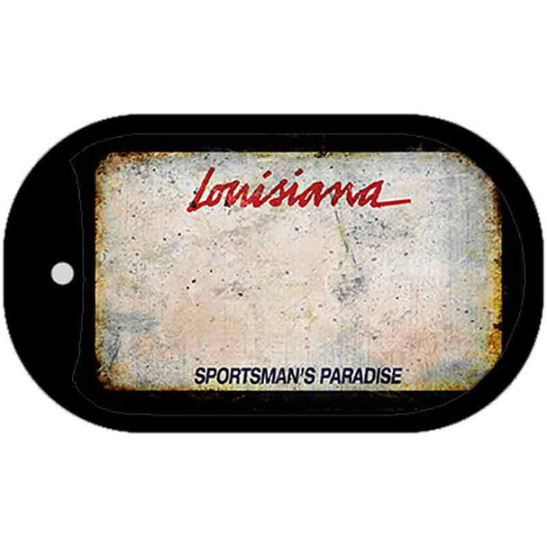 Louisiana Sportsman Rusty Blank Plate Wholesale Dog Tag Necklace