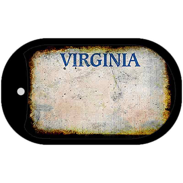 Virginia Rusty Blank Plate Wholesale Dog Tag Necklace