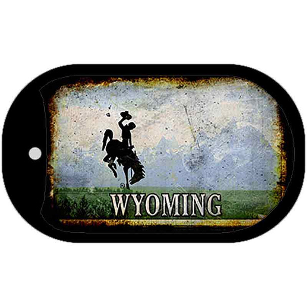 Wyoming Rusty Blank Wholesale Dog Tag Necklace DT-8519