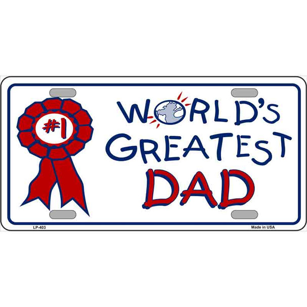 Worlds Greatest Dad Wholesale Metal Novelty License Plate