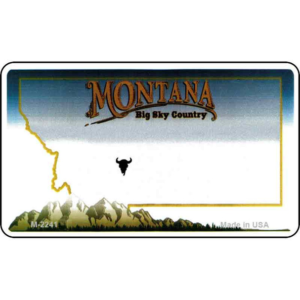 Montana Blank Background Wholesale Aluminum Magnet M-2241