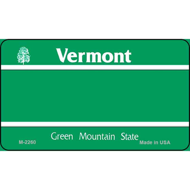 Vermont Blank Background Wholesale Aluminum Magnet M-2260