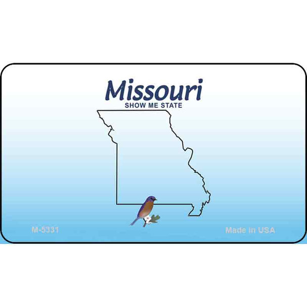 Missouri Blank Background Wholesale Aluminum Magnet M-5331