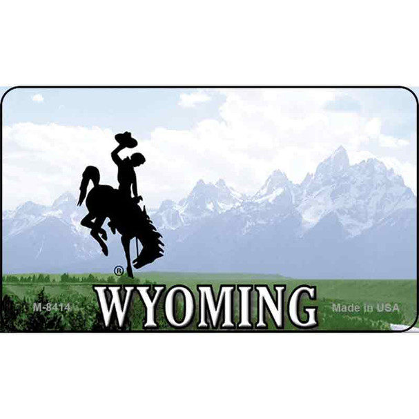 Wyoming Blank Background Wholesale Aluminum Magnet M-8414