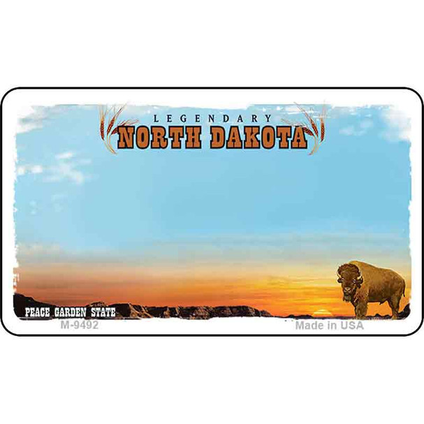 North Dakota Blank Background Wholesale Aluminum Magnet M-9492