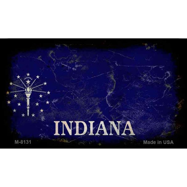 Indiana Rusty Blank Background Wholesale Aluminum Magnet M-8131