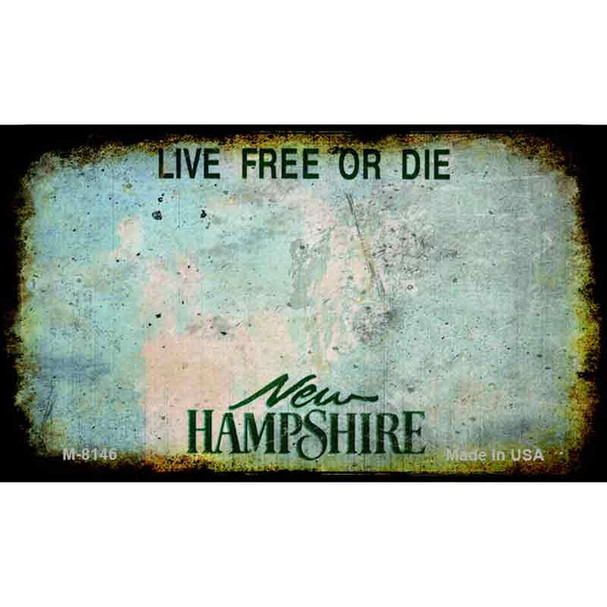 New Hampshire Rusty Blank Background Wholesale Aluminum Magnet M-8146