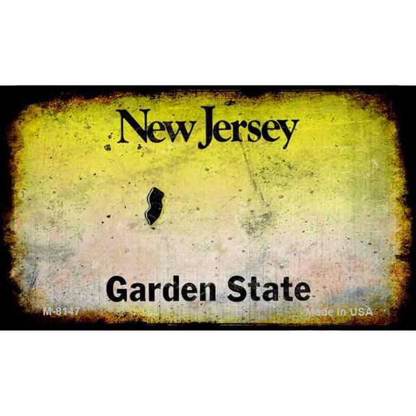 New Jersey Rusty Blank Background Wholesale Aluminum Magnet M-8147