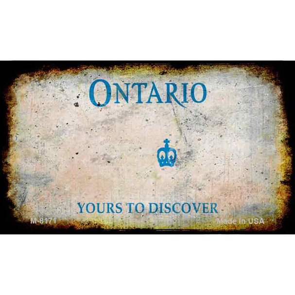 Ontario Canada Rusty Blank Background Wholesale Aluminum Magnet M-8171