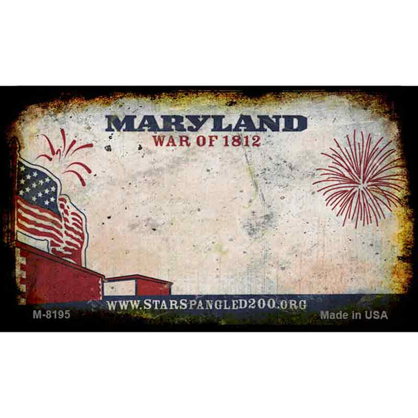 Maryland Rusty Blank Background Wholesale Aluminum Magnet M-8195