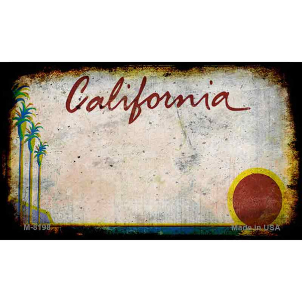 California Rusty Blank Background Wholesale Aluminum Magnet M-8198