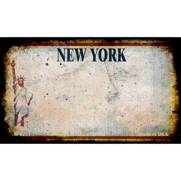 New York White Rusty Blank Background Wholesale Aluminum Magnet M-8201