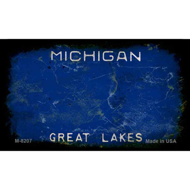 Michigan Rusty Blank Background Wholesale Aluminum Magnet M-8207