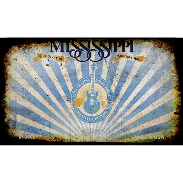 Mississippi Rusty Blank Background Wholesale Aluminum Magnet M-9505