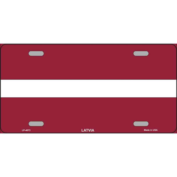 Latvia Flag Wholesale Metal Novelty License Plate