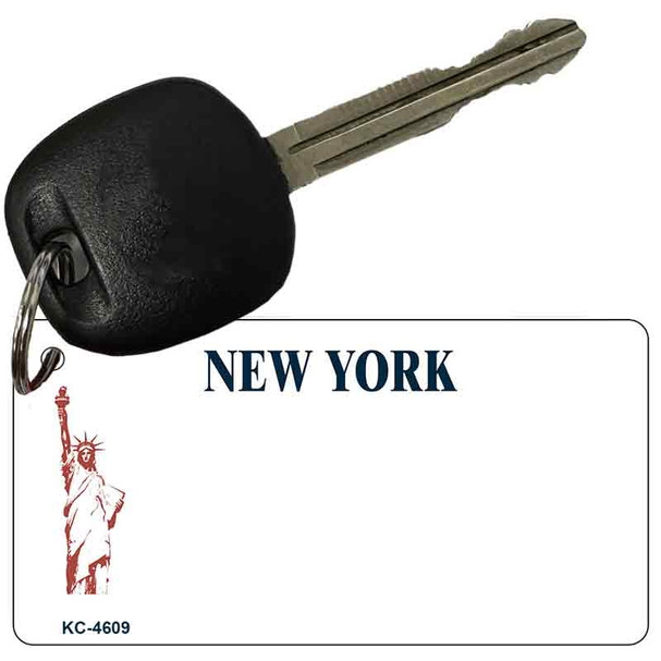 New York White Blank Wholesale Aluminum Key Chain