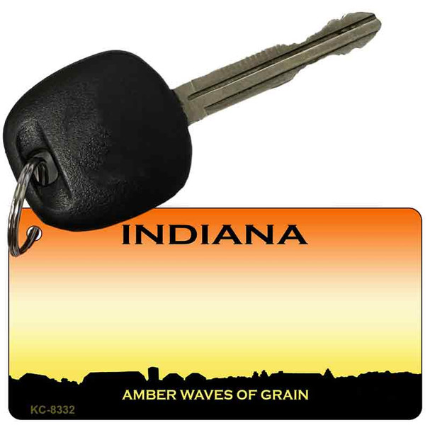 Indiana Amber Plate Blank Wholesale Aluminum Key Chain