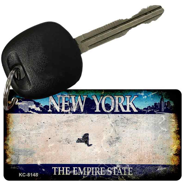 New York Rusty Blank Wholesale Aluminum Key Chain