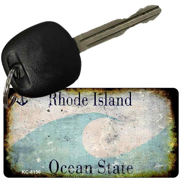 Rhode Island Rusty Blank Wholesale Aluminum Key Chain