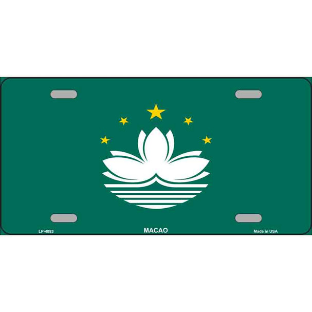 Macao Flag Wholesale Metal Novelty License Plate