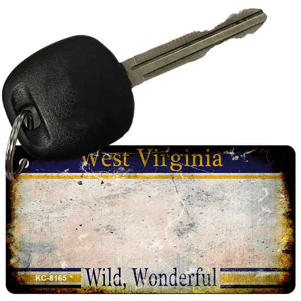 West Virginia Rusty Blank Wholesale Aluminum Key Chain