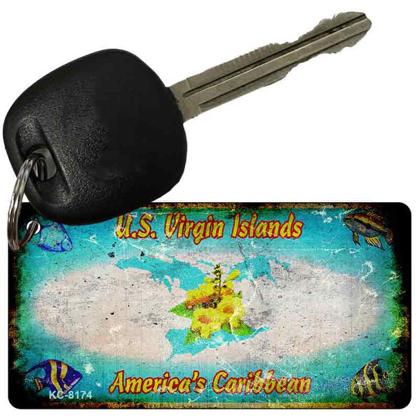 Virgin Islands Rusty Blank Wholesale Aluminum Key Chain