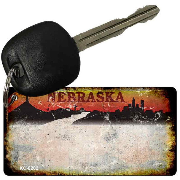 Nebraska Plate Rusty Blank Wholesale Aluminum Key Chain