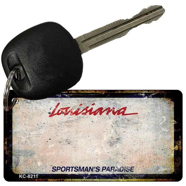 Louisiana Sportsman Rusty Blank Plate Wholesale Aluminum Key Chain