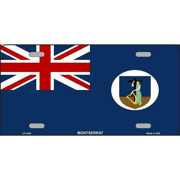 Montserrat Flag Wholesale Metal Novelty License Plate