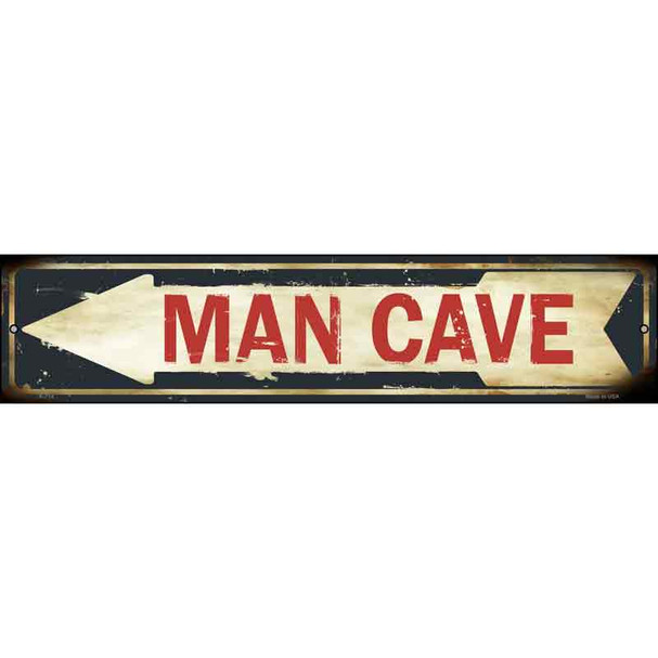 Man Cave Pointing Arrow Wholesale Novelty Metal Street Sign