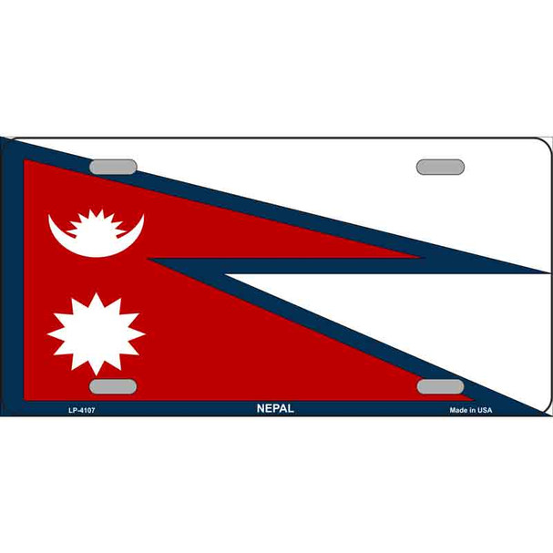 Nepal Flag Wholesale Metal Novelty License Plate