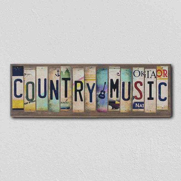Country Music Wholesale Novelty License Plate Strips Wood Sign