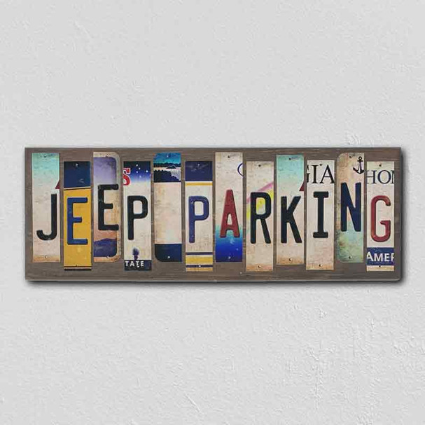 Jeep Parking Wholesale Novelty License Plate Strips Wood Sign