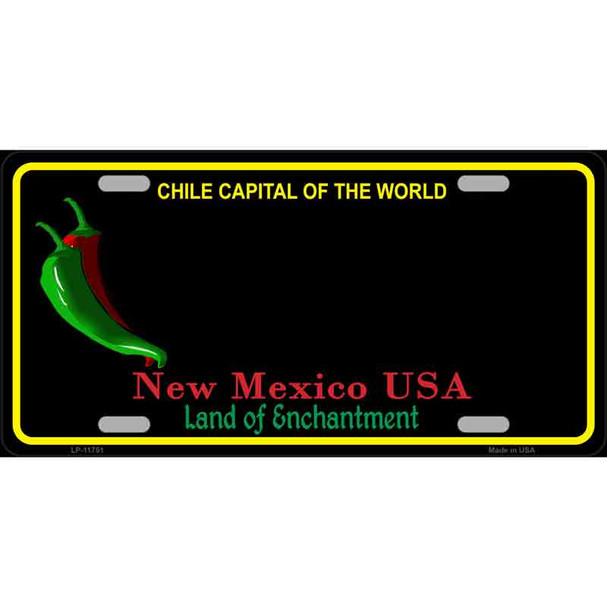 New Mexico Blank Black Wholesale State License Plate