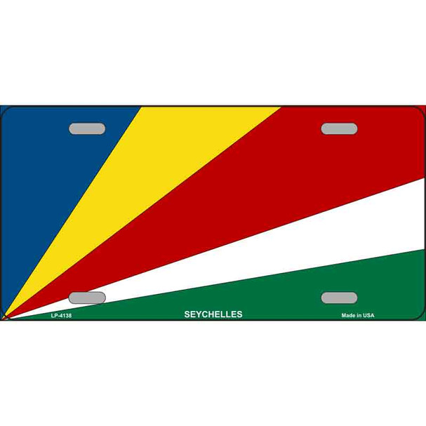 Seychelles Flag Wholesale Metal Novelty License Plate