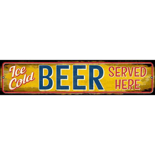 Ice Cold Beer Served Here Wholesale Novelty Street Sign