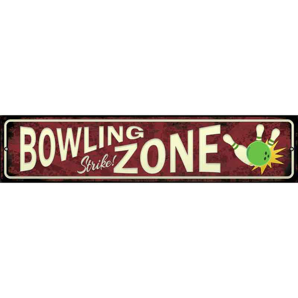 Bowling Strike Zone Wholesale Novelty Street Sign