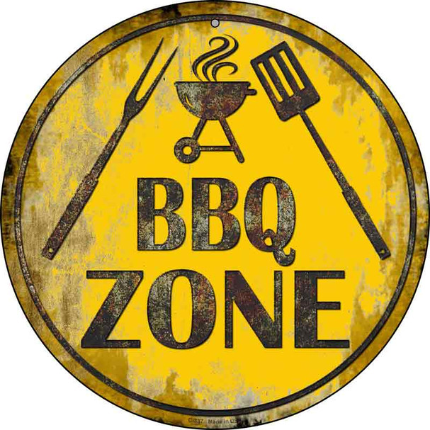 BBQ Zone Wholesale Novelty Metal Circular Sign C-837