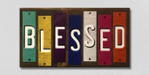 Blessed Wholesale Novelty Colored Strips Wood Sign