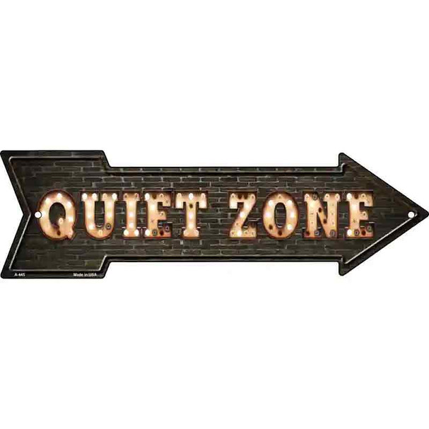 Quiet Zone Bulb Letters Wholesale Novelty Arrow Sign