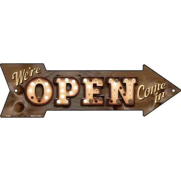 Were Open Bulb Letters Wholesale Novelty Arrow Sign